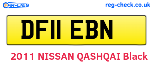 DF11EBN are the vehicle registration plates.