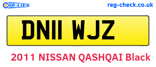 DN11WJZ are the vehicle registration plates.