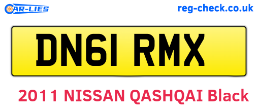 DN61RMX are the vehicle registration plates.