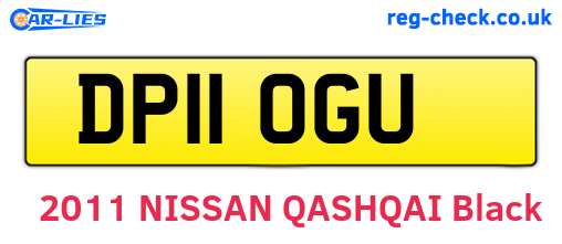 DP11OGU are the vehicle registration plates.