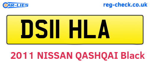 DS11HLA are the vehicle registration plates.