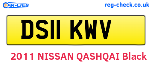 DS11KWV are the vehicle registration plates.