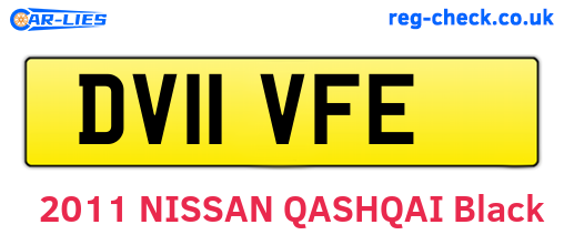 DV11VFE are the vehicle registration plates.