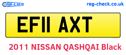 EF11AXT are the vehicle registration plates.