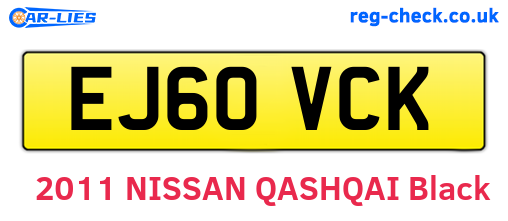 EJ60VCK are the vehicle registration plates.