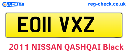 EO11VXZ are the vehicle registration plates.