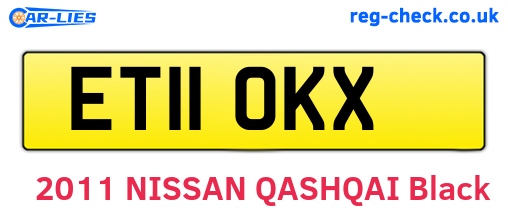ET11OKX are the vehicle registration plates.