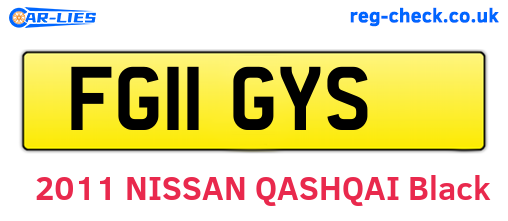 FG11GYS are the vehicle registration plates.