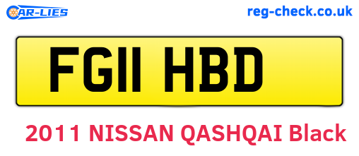 FG11HBD are the vehicle registration plates.