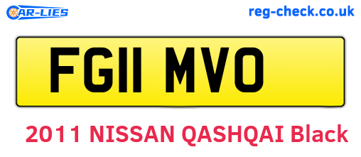 FG11MVO are the vehicle registration plates.