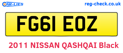 FG61EOZ are the vehicle registration plates.