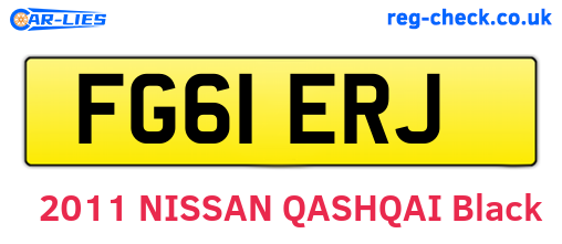 FG61ERJ are the vehicle registration plates.