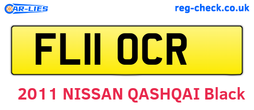 FL11OCR are the vehicle registration plates.