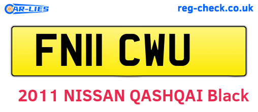 FN11CWU are the vehicle registration plates.