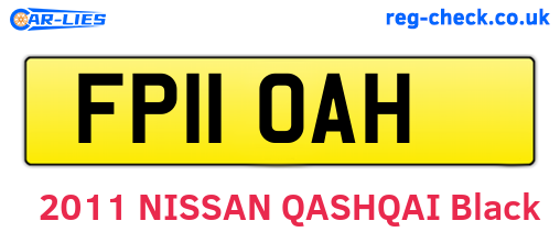 FP11OAH are the vehicle registration plates.