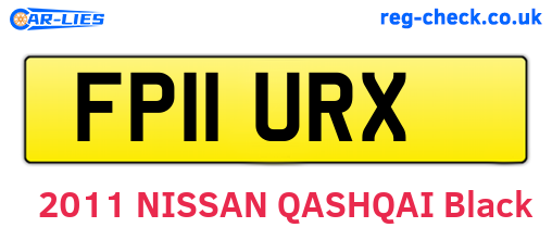 FP11URX are the vehicle registration plates.
