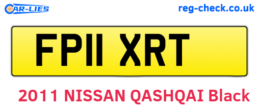 FP11XRT are the vehicle registration plates.