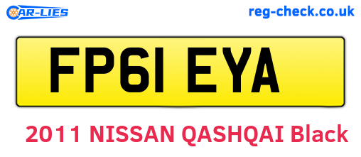 FP61EYA are the vehicle registration plates.