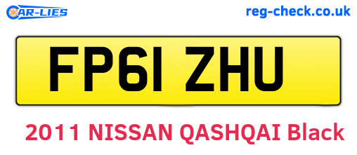 FP61ZHU are the vehicle registration plates.