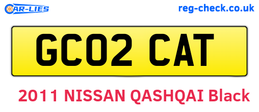 GC02CAT are the vehicle registration plates.