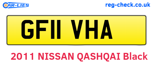 GF11VHA are the vehicle registration plates.