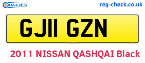 GJ11GZN are the vehicle registration plates.