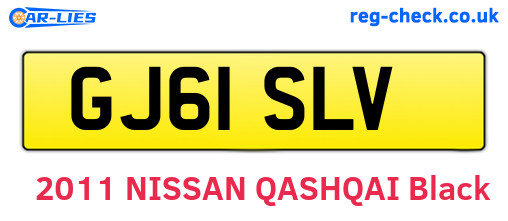 GJ61SLV are the vehicle registration plates.