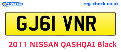 GJ61VNR are the vehicle registration plates.