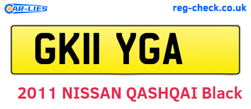 GK11YGA are the vehicle registration plates.