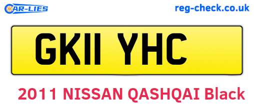 GK11YHC are the vehicle registration plates.