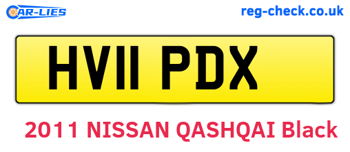 HV11PDX are the vehicle registration plates.