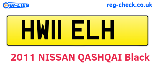 HW11ELH are the vehicle registration plates.