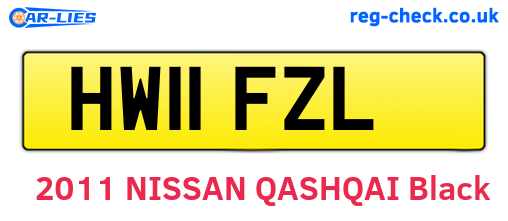 HW11FZL are the vehicle registration plates.