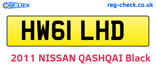 HW61LHD are the vehicle registration plates.