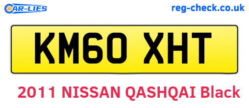KM60XHT are the vehicle registration plates.