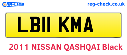 LB11KMA are the vehicle registration plates.