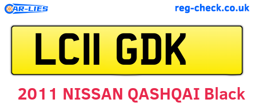 LC11GDK are the vehicle registration plates.