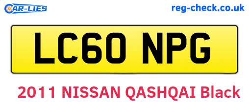 LC60NPG are the vehicle registration plates.