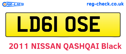LD61OSE are the vehicle registration plates.