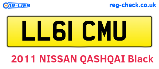 LL61CMU are the vehicle registration plates.
