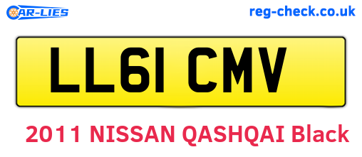 LL61CMV are the vehicle registration plates.