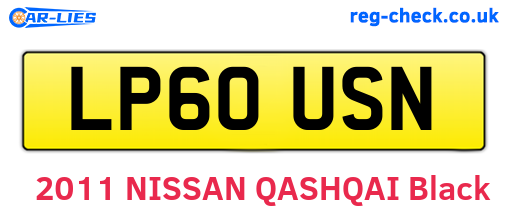 LP60USN are the vehicle registration plates.