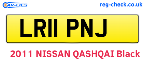 LR11PNJ are the vehicle registration plates.