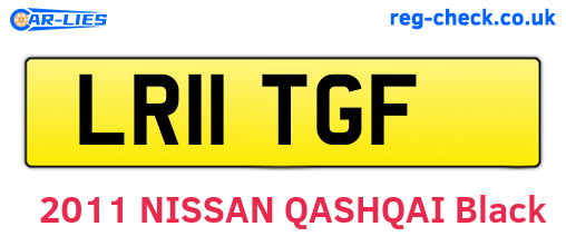 LR11TGF are the vehicle registration plates.