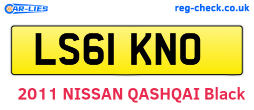 LS61KNO are the vehicle registration plates.