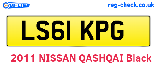 LS61KPG are the vehicle registration plates.