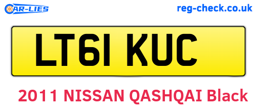 LT61KUC are the vehicle registration plates.