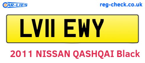 LV11EWY are the vehicle registration plates.