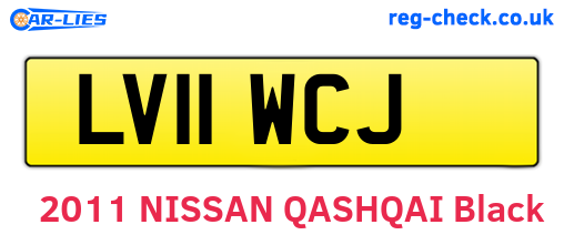 LV11WCJ are the vehicle registration plates.