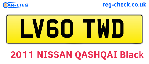 LV60TWD are the vehicle registration plates.